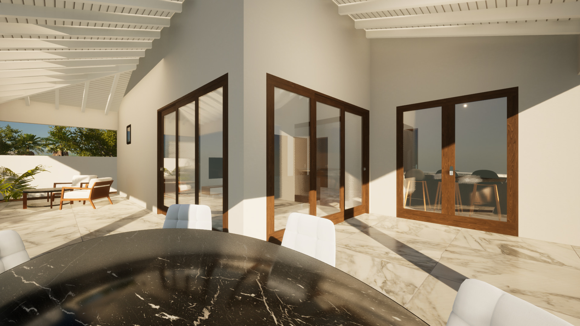 Modelwoning 4, Terras