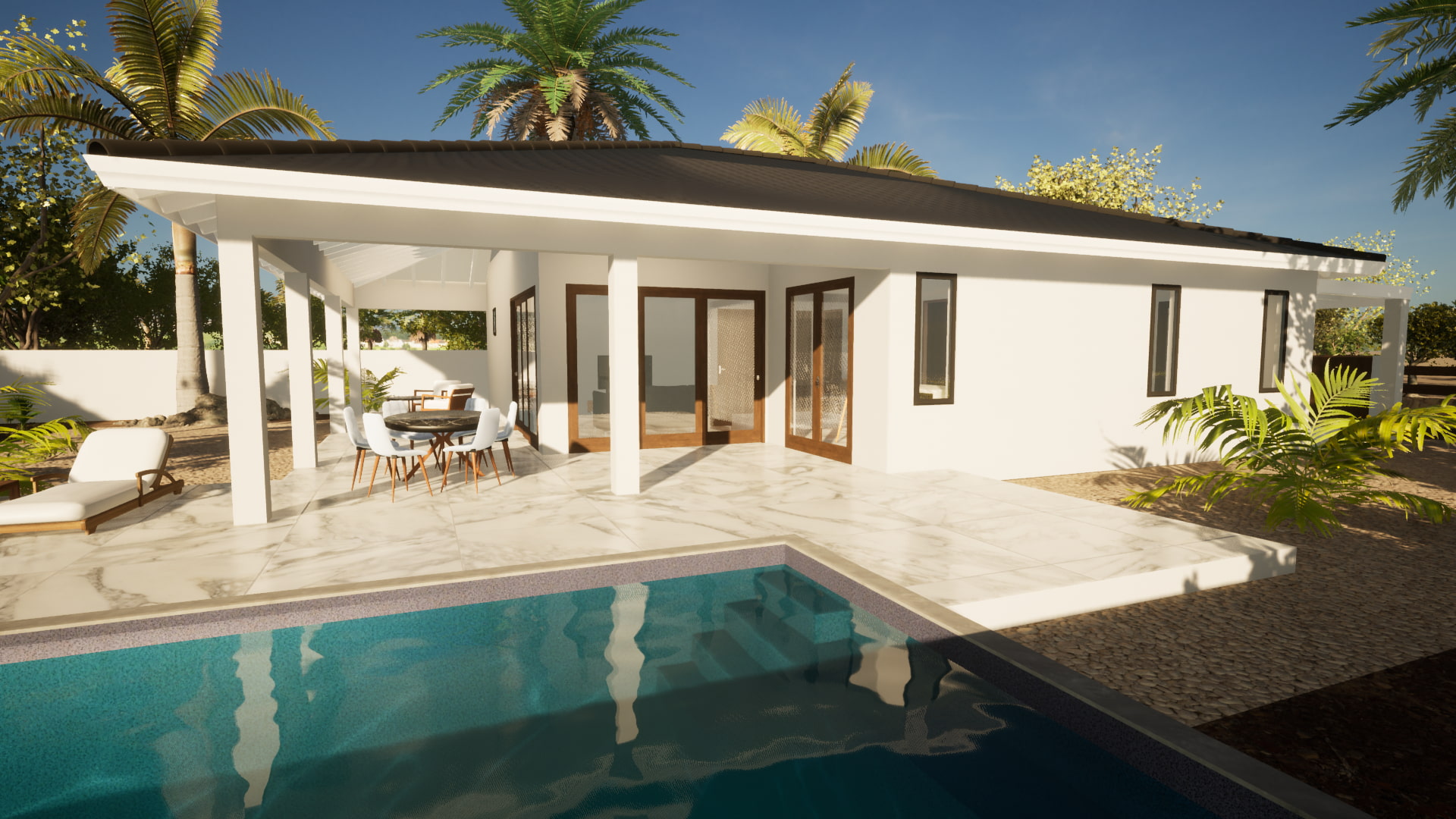 Modelwoning 4, met zwembad