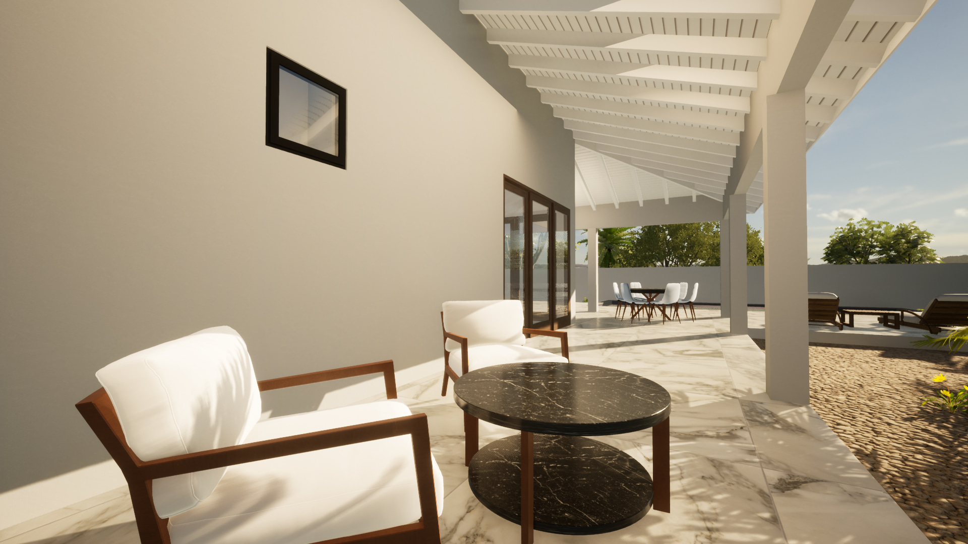 Modelwoning 4, terras aanzicht