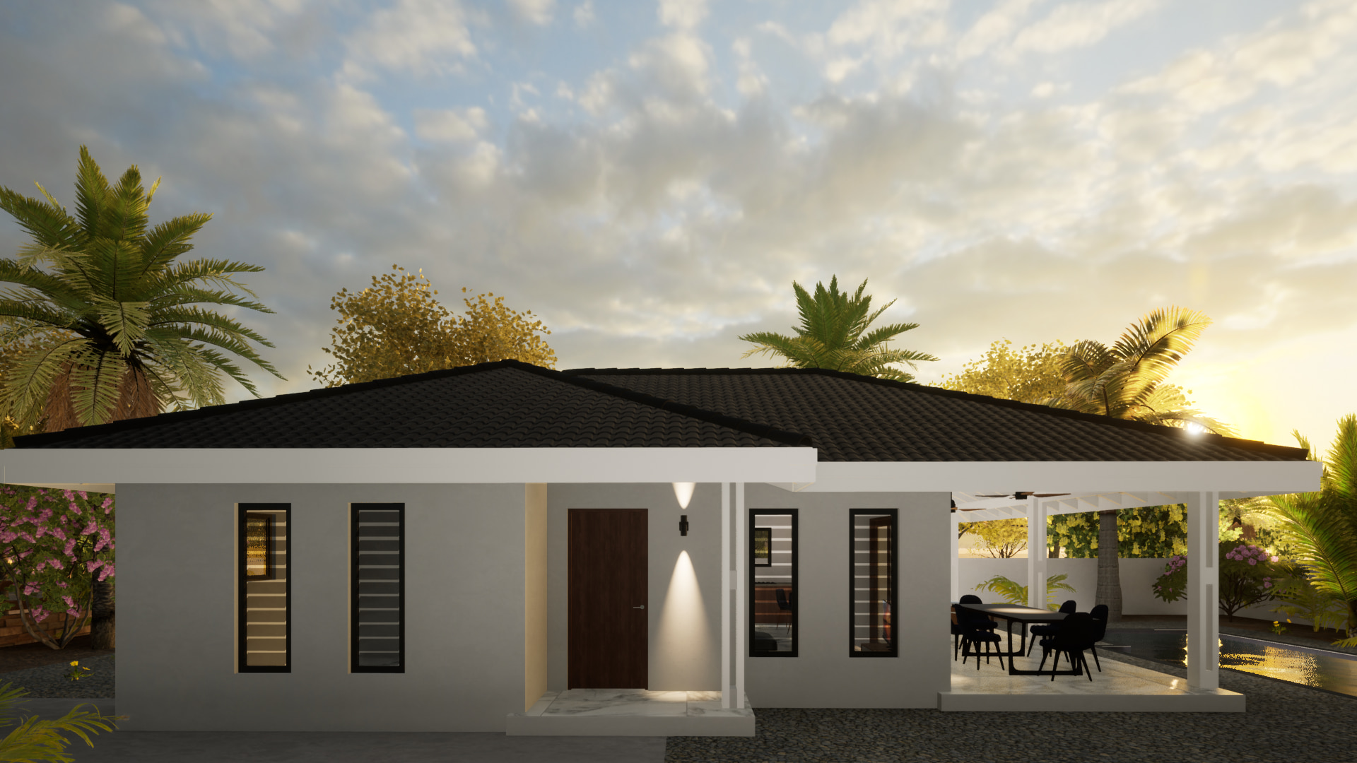 Modelhome 2, outdoor living space